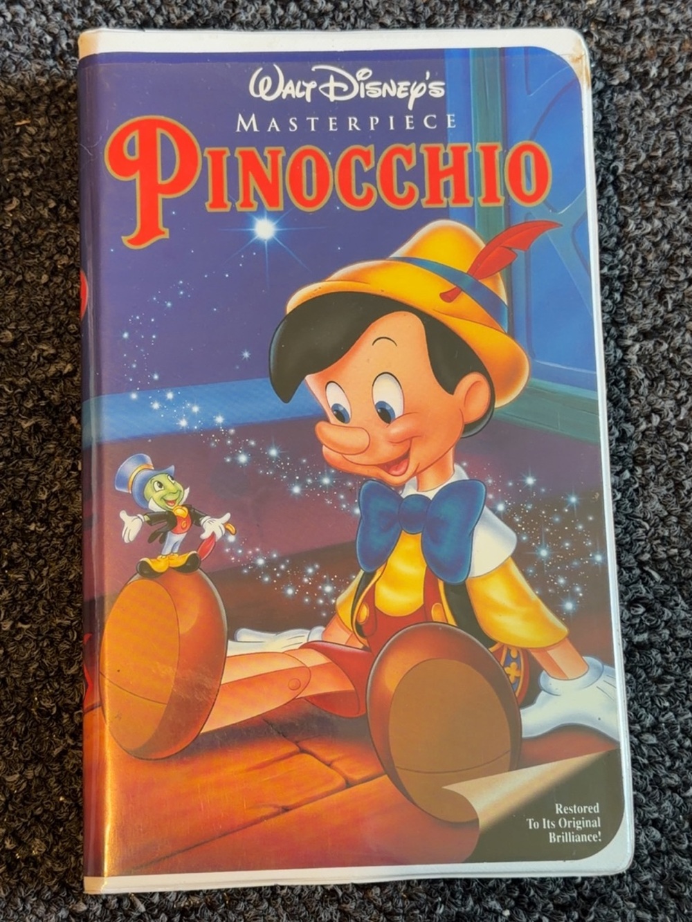 Walt Disney Pinocchio VHS - Classic Animated Movie vintage vhs